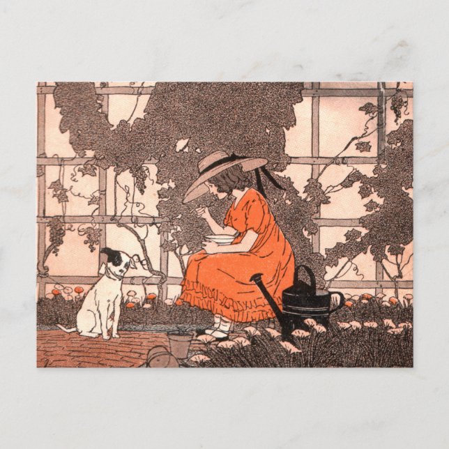 Av Garden Wall Vykort (Framsida)