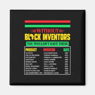 Av glömd Black Inventors Black History Månad 5 Magnet