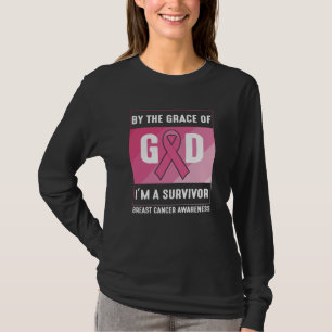 Av Grace Gud Bröstcancer överlevande Christian T Shirt