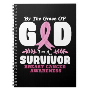 Av Grace Gud Im A Survivor Breast Cancer Anteckningsbok