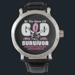 Av Grace Gud Im A Survivor Breast Cancer Armbandsur<br><div class="desc">Av Grace Gud Im A Survivor Bröstcancer överlevande</div>