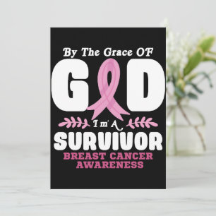 Av Grace Gud Im A Survivor Breast Cancer Inbjudningar