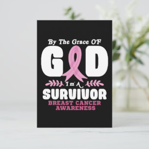 Av Grace Gud Im A Survivor Breast Cancer Tack Kort