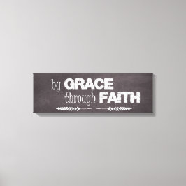 Av Grace through Faith Bible Quote Canvastryck