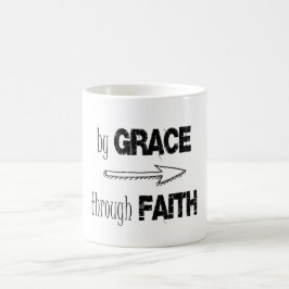 Av Grace through Faith Bible Verse Kaffemugg