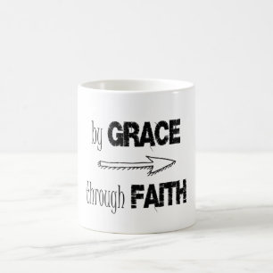 Av Grace through Faith Bible Verse Kaffemugg