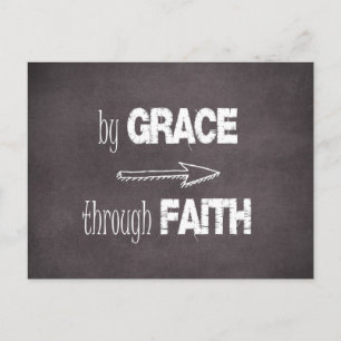 Av Grace through Faith Bible Verse Vykort