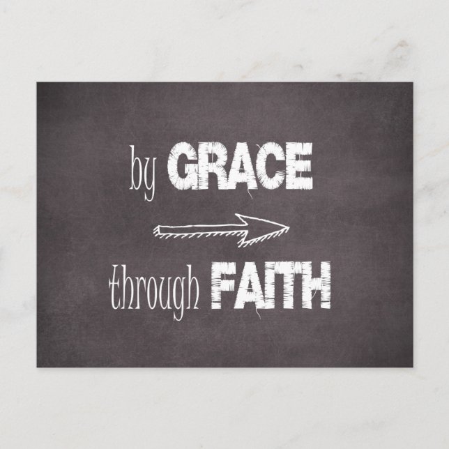 Av Grace through Faith Bible Verse Vykort (Framsida)