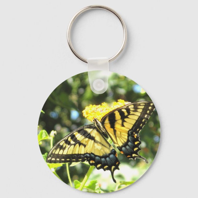 AV-Gult Butterfly Keychain Nyckelring (Framsida)