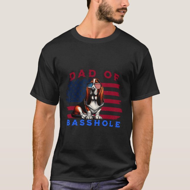 Av hål i USA-flagga 4 juli T Shirt (Framsida)