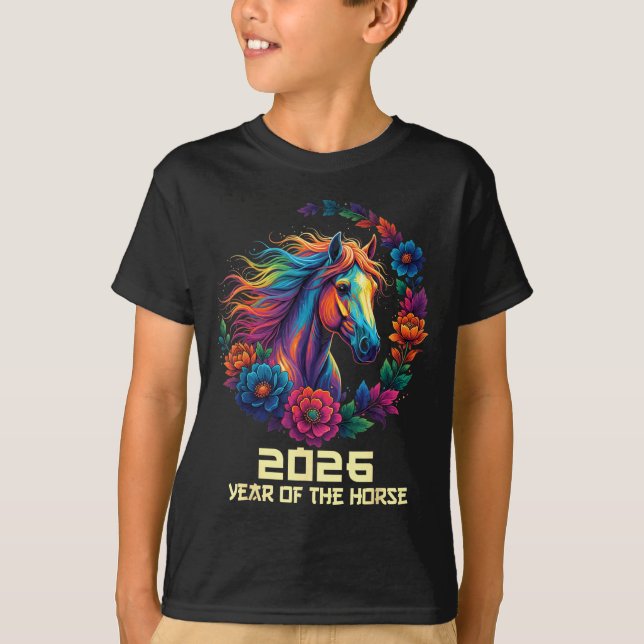 Av hästen Glad kines 1 T Shirt (Framsida)