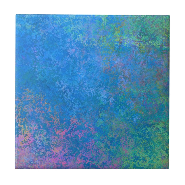 Av havsalkohol Bläck, Abstrakt Akrylvitlök Kakelplatta (Framsidan)