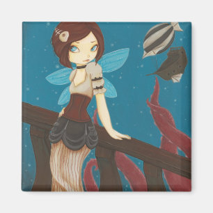 Av himmel - Steampunk feairship Magnet