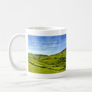 Av honom alla sak Kork Irland Colossians 1:16 Kaffemugg