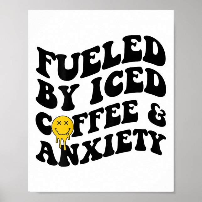 av iserad kaffe och giftig psykisk hälsa på baksid poster (Framsidan)