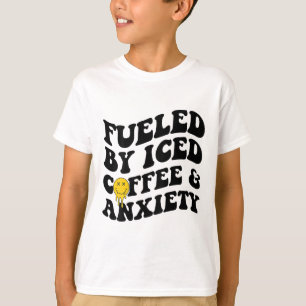 av iserad kaffe och giftig psykisk hälsa på baksid t shirt
