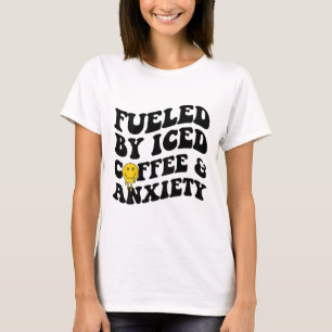 av iserad kaffe och giftig psykisk hälsa på baksid t shirt