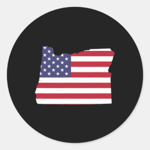 av juli 2011: Oregon-staten Amerikanska Flagga Par Runt Klistermärke