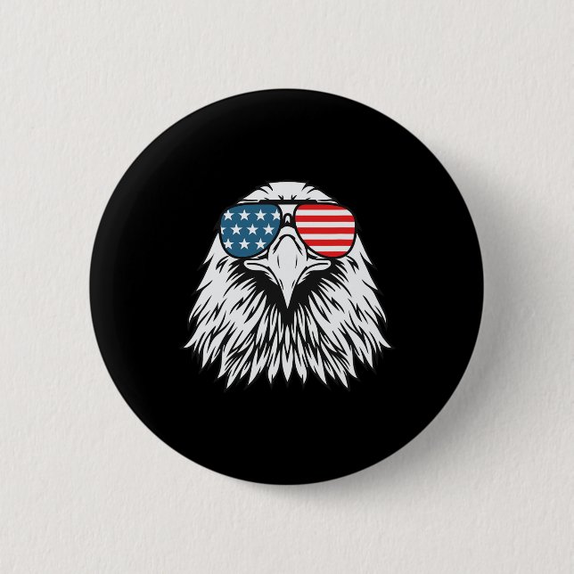 av juli Amerikanska Örn Flagga-Independence day Knapp (Framsida)