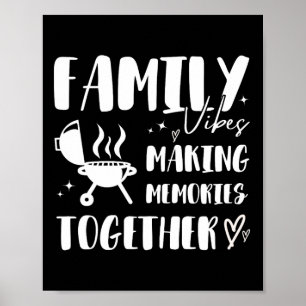av juli Bbq Family Matching Reunion Skapar Memoriu Poster