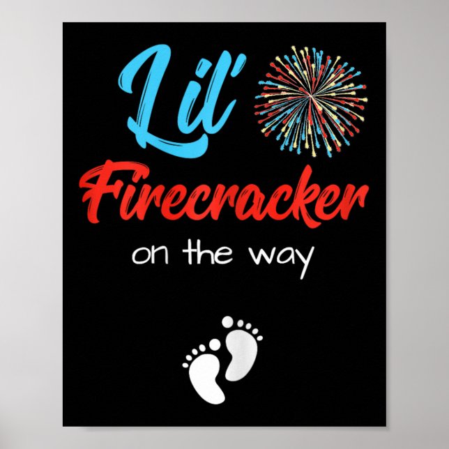 AV Juli Gravid Shirt Lil'Firecracker på Wa Poster (Framsidan)