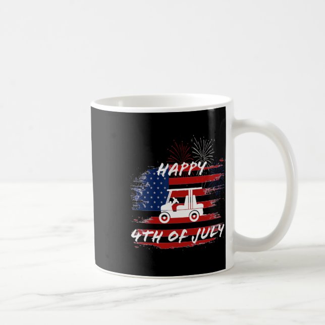 av juli Looping Parad Helgdag Golf Cart American Kaffemugg (Höger)