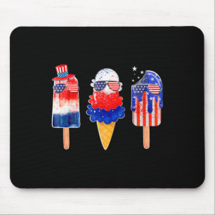 av juli Popsicle Rött vitt blått American Flagga P Musmatta