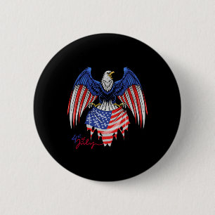 av juli S - Patriotiska tröjor - American Flagga E Knapp
