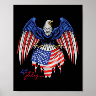 av juli S - Patriotiska tröjor - American Flagga E Poster