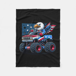 Av juli Shirts Boys Kids American Flagga Lastbil E Fleecefilt