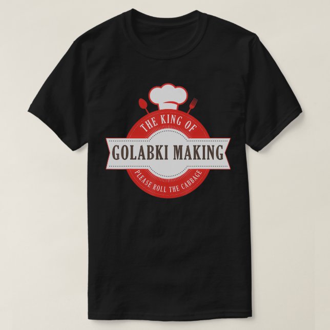 Av kål Rolls Golabki polska Dziadek Food Gift T Shirt (Design framsida)
