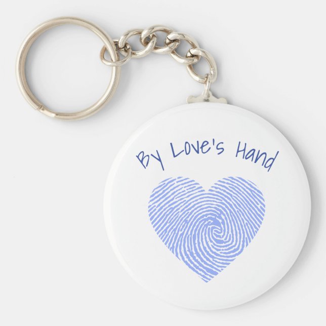 Av Kärlek Hand Fingerprint Keychain Nyckelring (Framsidan)