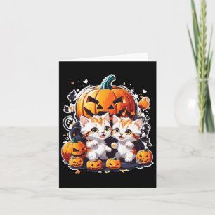 Av Katt Kattälskare Barn Halloween Kort