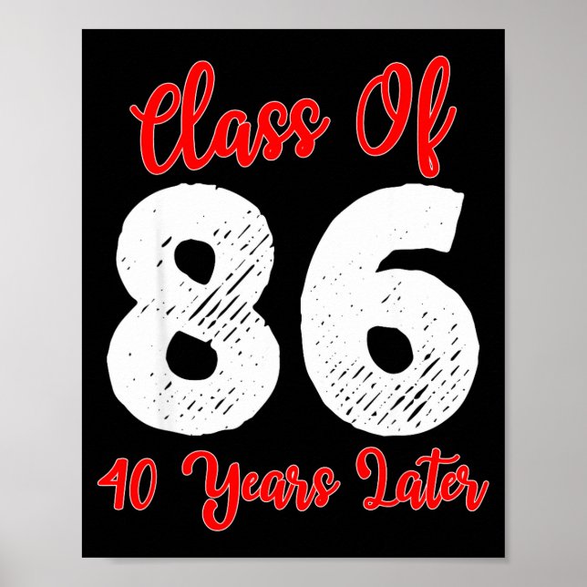Av klass 1986 40:e återträff högstadiet poster (Framsidan)