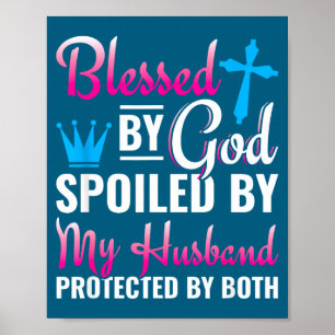 Av kristen hustru Jesus välsignad Gud Poster