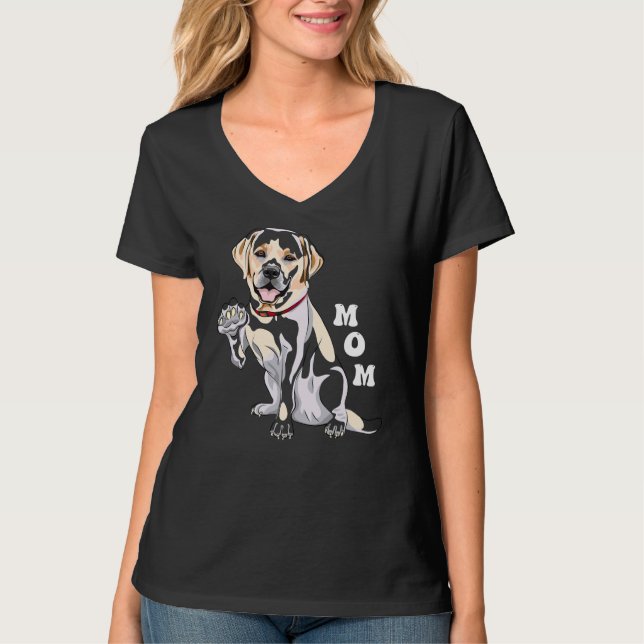 av Lab Mamma Fox Gult Labrador Retriever T Shirt (Framsida)
