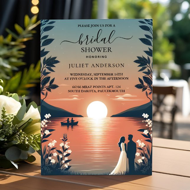 Av Lakeside Mountain Roligt Nature Sjö Möhippa Inbjudningar (Skapare uppladdad)