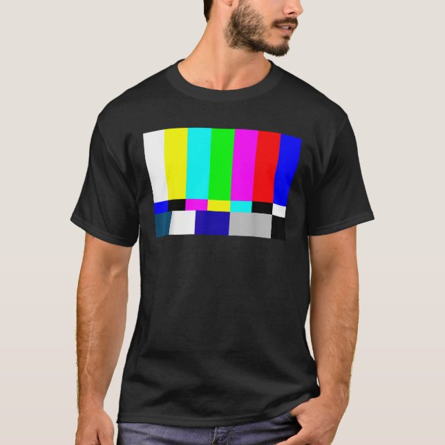 Av Luft Tv Färg Pub Unisex Vuxen Black Small Cla T Shirt (Framsida)