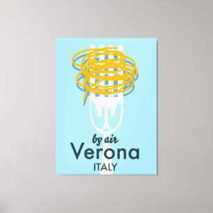 Av Luft Verona-Italiens återreseaffisch. Canvastryck