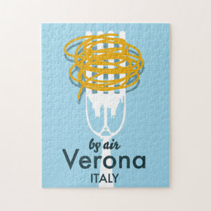 Av Luft Verona-Italiens återreseaffisch. Pussel