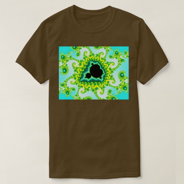 av Mandelbrot Lila Rosa Fractal Mönster Computer T Shirt (Design framsida)
