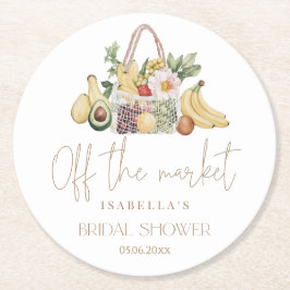 Av Marknad Bröllopsdusch Underlägg Papper Rund