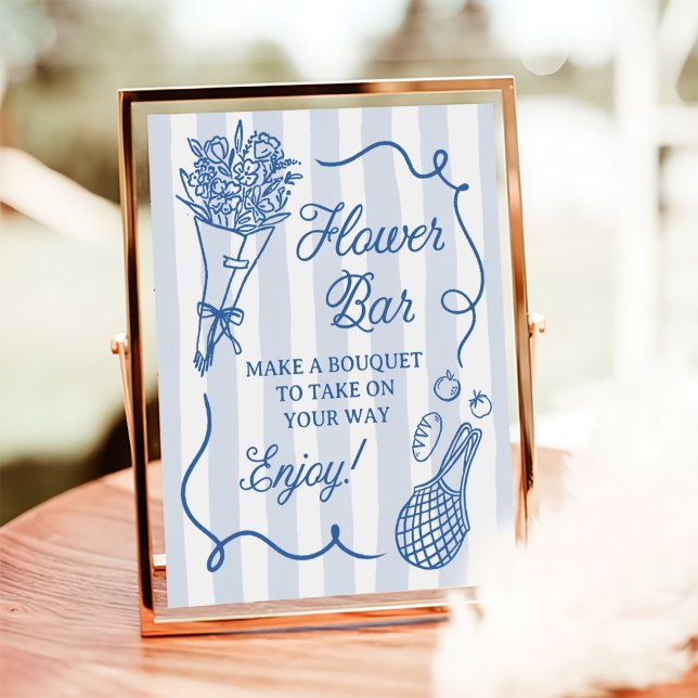 Av Markt Handritad Bröllopsdusch Blomsterbar Poster (Skapare uppladdad)