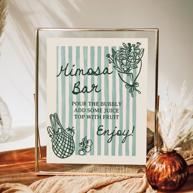 Av Markt Handritad Bröllopsdusch Mimosa Bar Poster (Skapare uppladdad)