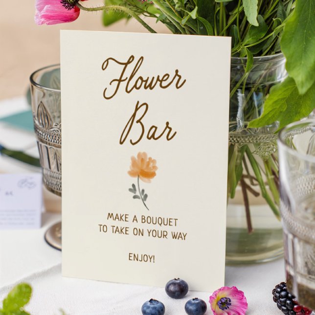 Av Marktens Handdragna Bröllopsdusch Blomsterbar Poster (Skapare uppladdad)