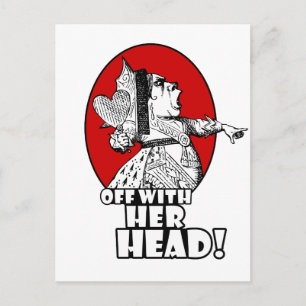 Av med henne Head logotyp Vykort