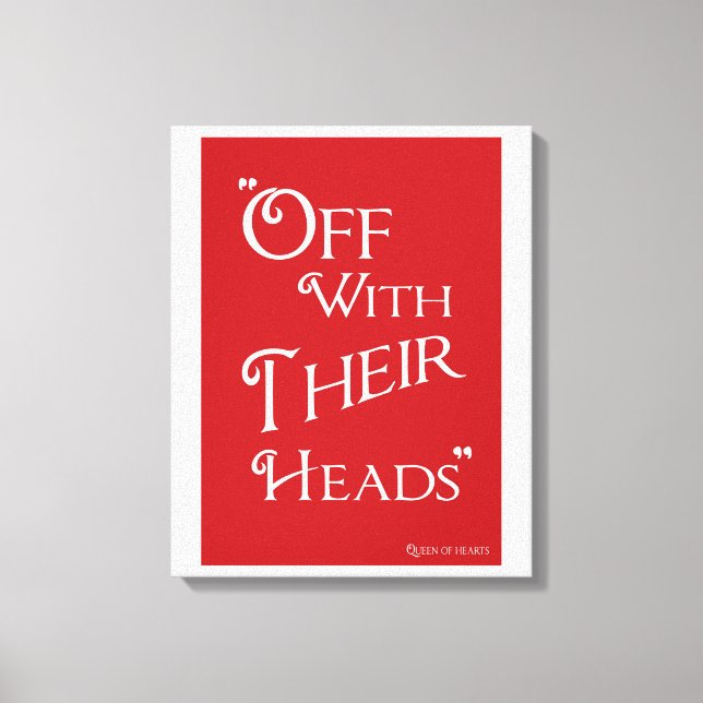 Av med sina huvuden - Kanvastryck (Framsida)