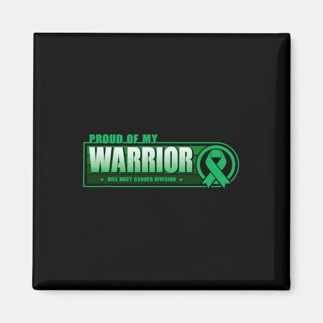 Av mitt bile Duct Cancer Warrior - Matchningsstöd Magnet (Framsidan)