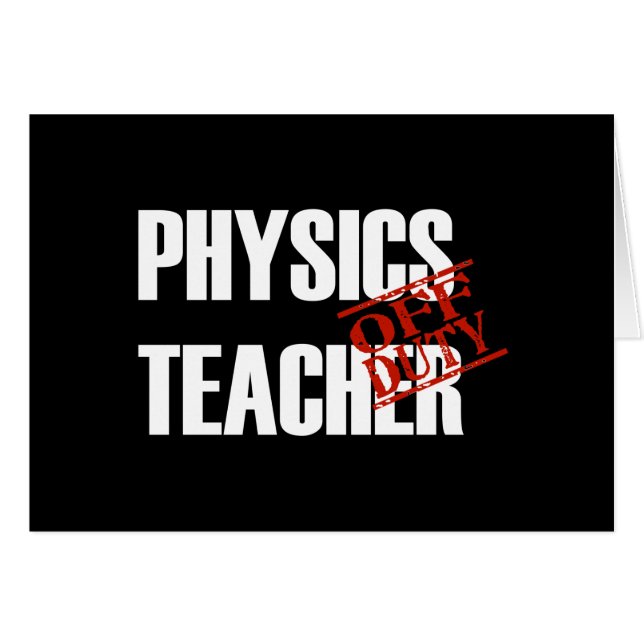 AV - MÖRK för arbetsuppgiftFYSIK TECHER Hälsningskort (Framsidan Horizontal)