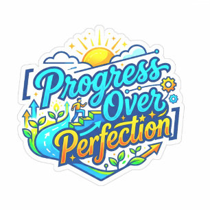 Av Motivational Teacher Framsteg framför Perfekt Klistermärken